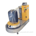 LP600F baggage packing machine at airport by shrink film